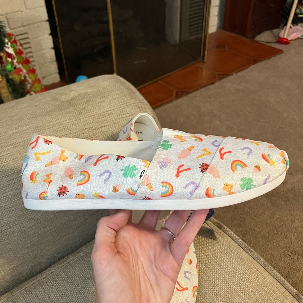 Toms ortholite lucky charms st Patrick’s day slip on shoes